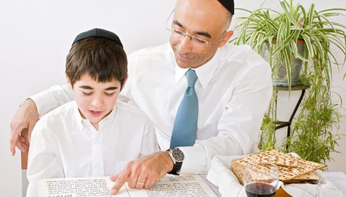 Reading from the Haggadah
