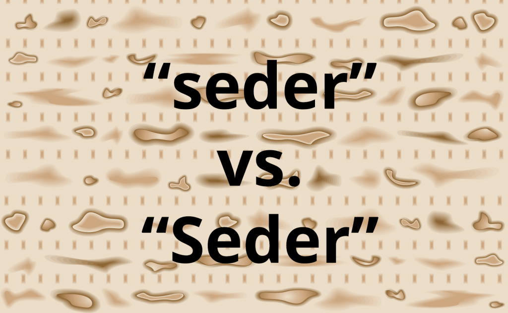 Is Seder capitalized?
